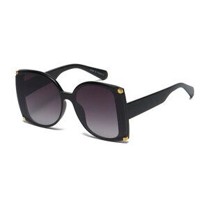 Women Sunglasses Fashion Retro Black Frame Elegant Gold Lentes Gafas Mujeres New